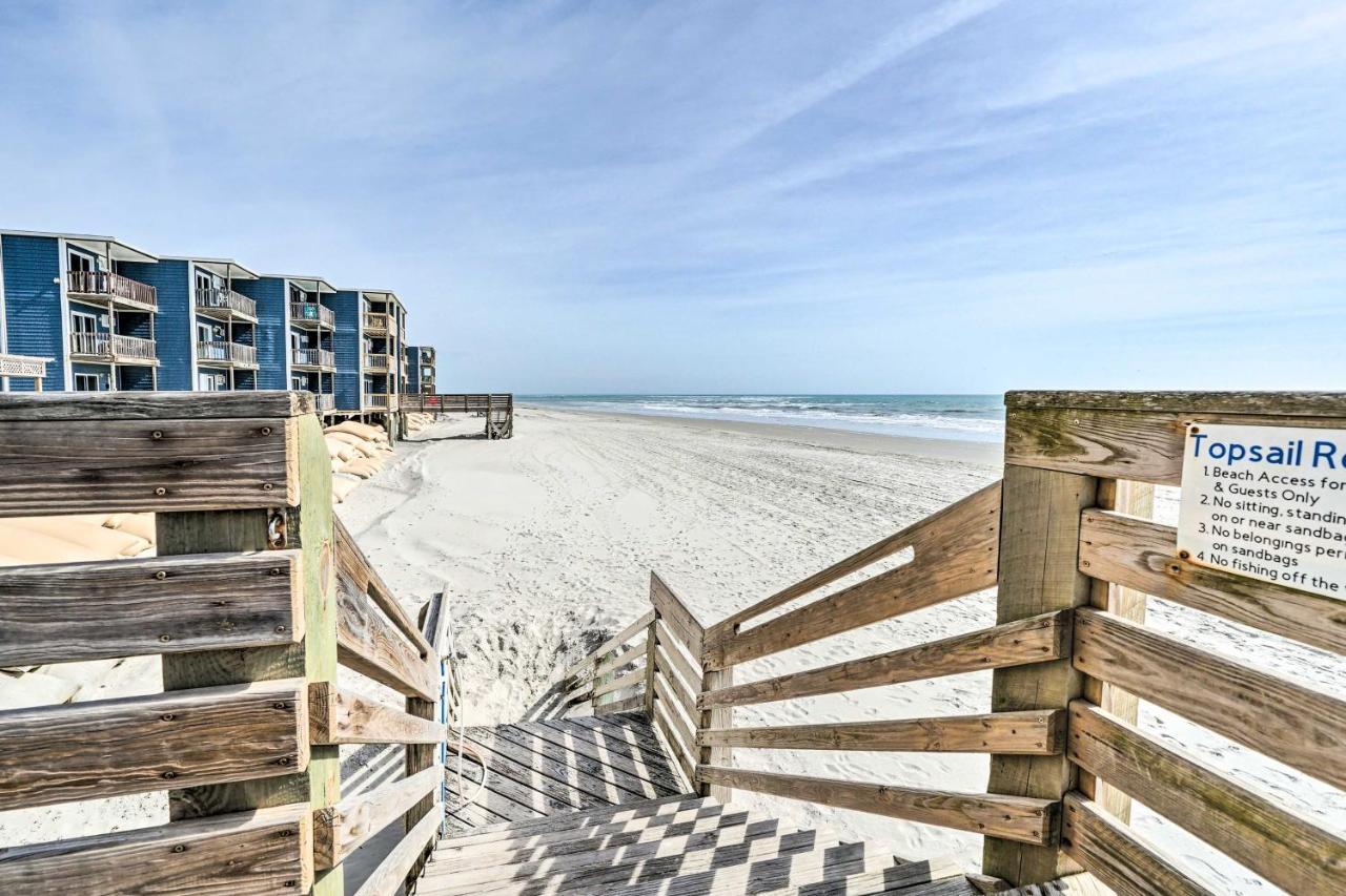 North Topsail Condo - Steps To Beach! North Topsail Beach Dış mekan fotoğraf